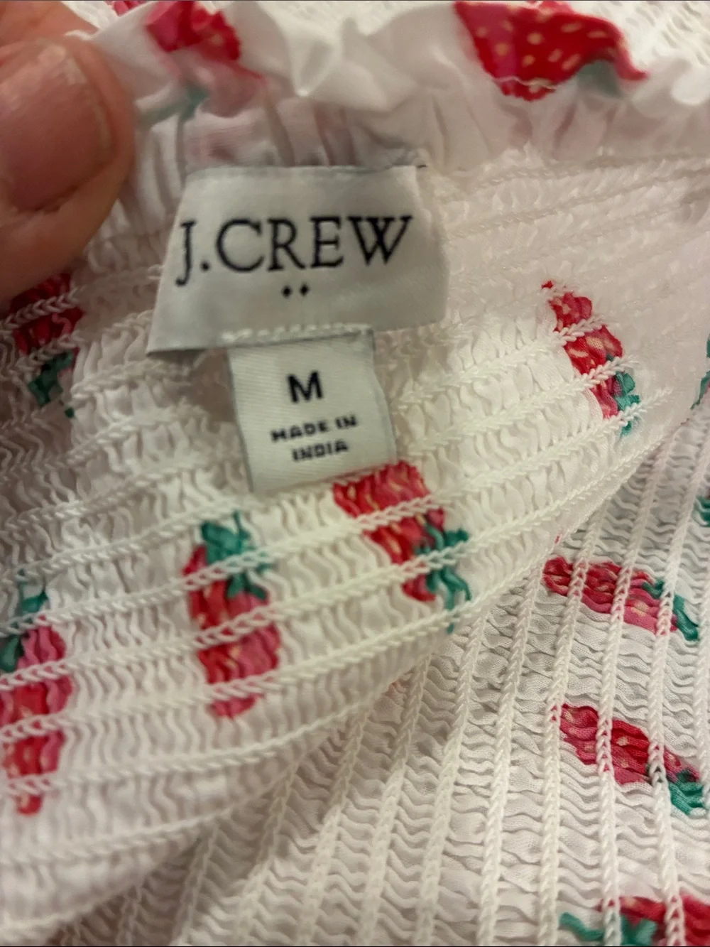 J.Crew Factory Strawberry Smocked Dress